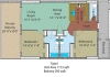 2 bedroom 2 bath 1173 square feet (east end unit)