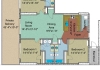 3 bedroom 3 bath 1461 square feet (unit 501, 601 and 701, east end unit)
